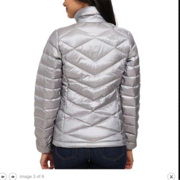 North Face Aconcagua Metallic Silver Jacket - Picture 2 of 11